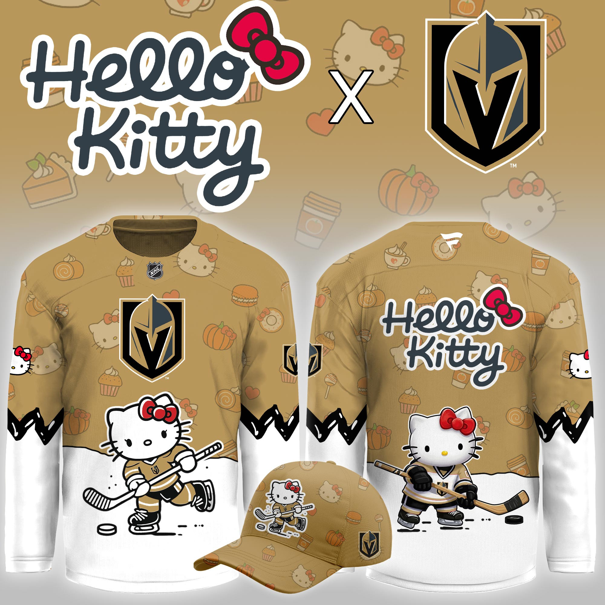 Vegas Golden Knights Hello Kitty Night Limited Hockey Jersey PBISZ1G
