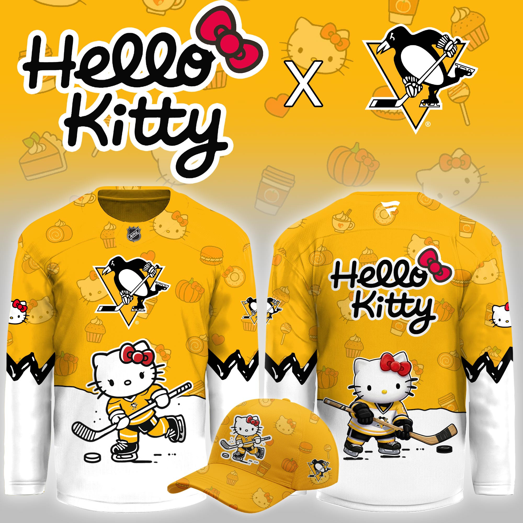 Pittsburgh Penguins Hello Kitty Night Limited Hockey Jersey PBV6VBL