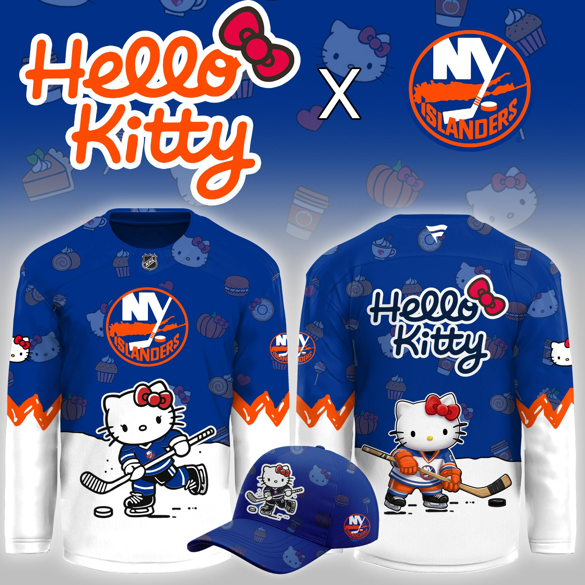 New York Islanders Hello Kitty Night Limited Hockey Jersey PB7WMPS