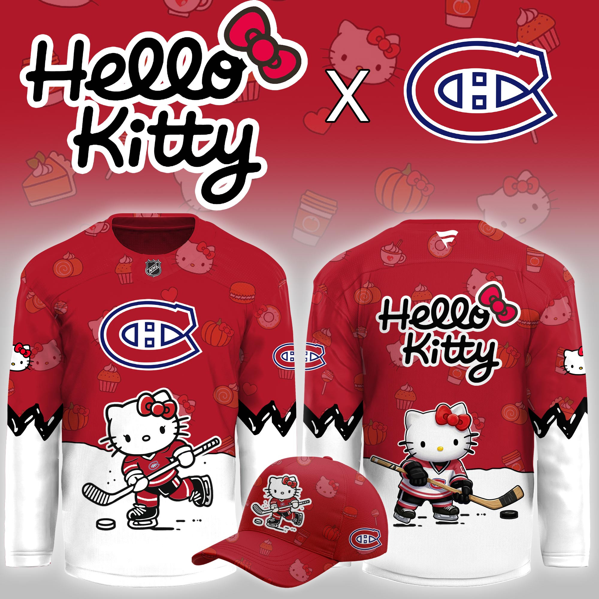 Montreal Canadiens Hello Kitty Night Limited Hockey Jersey PBWK3UZ