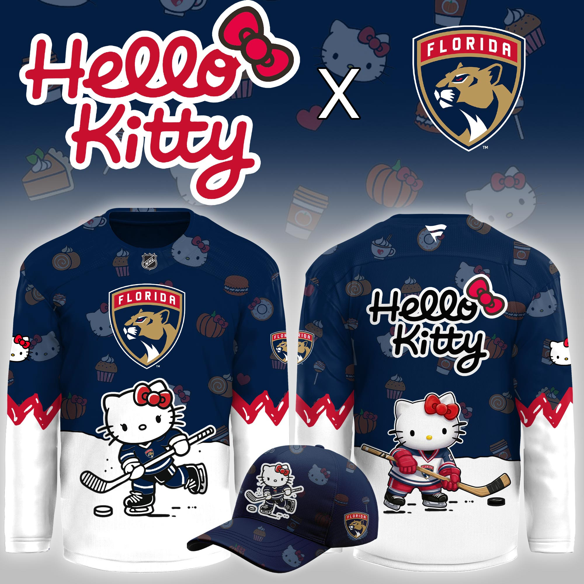 Florida Panthers Hello Kitty Night Limited Hockey Jersey PBNPIA3