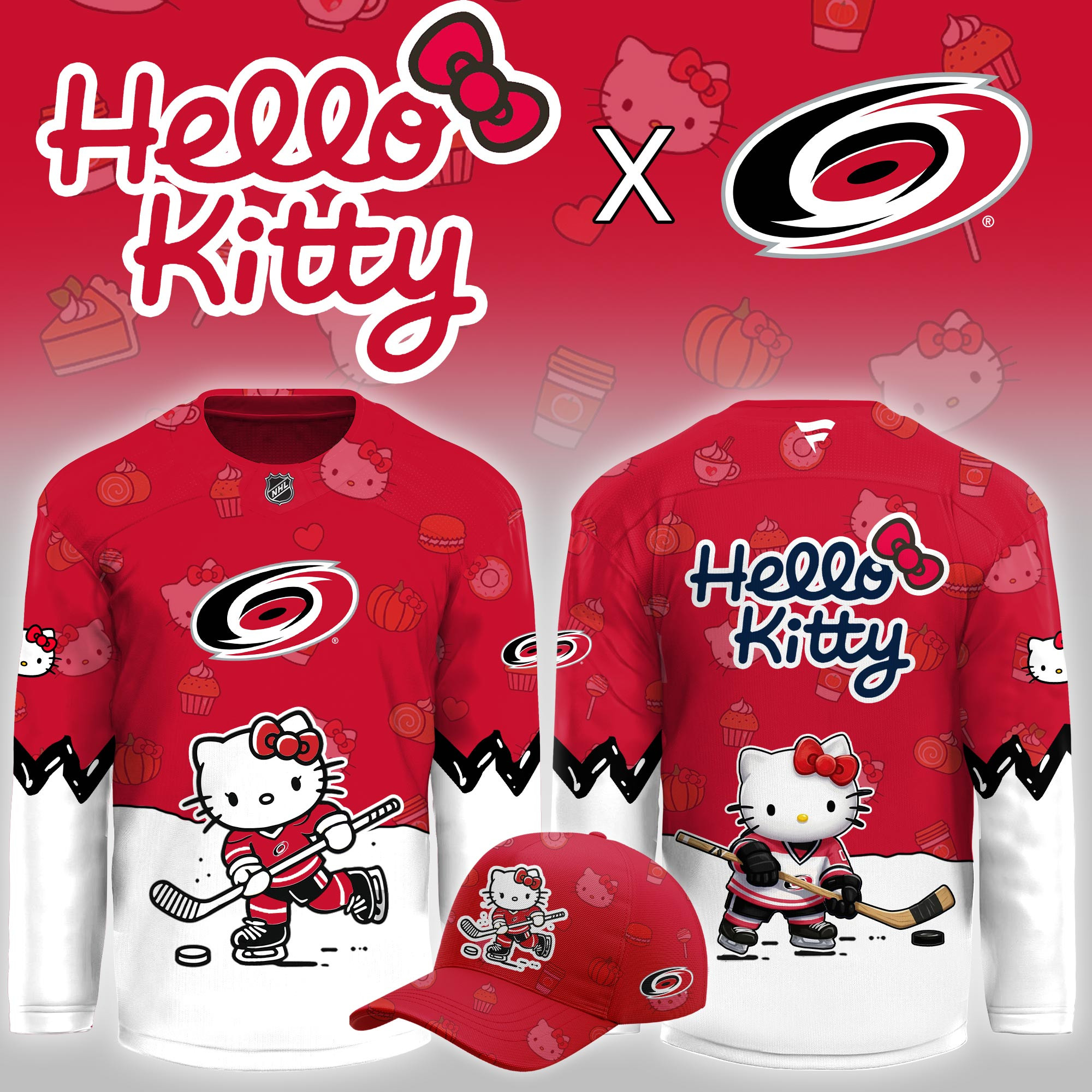 Carolina Hurricanes Hello Kitty Night Limited Hockey Jersey PBE8WDX