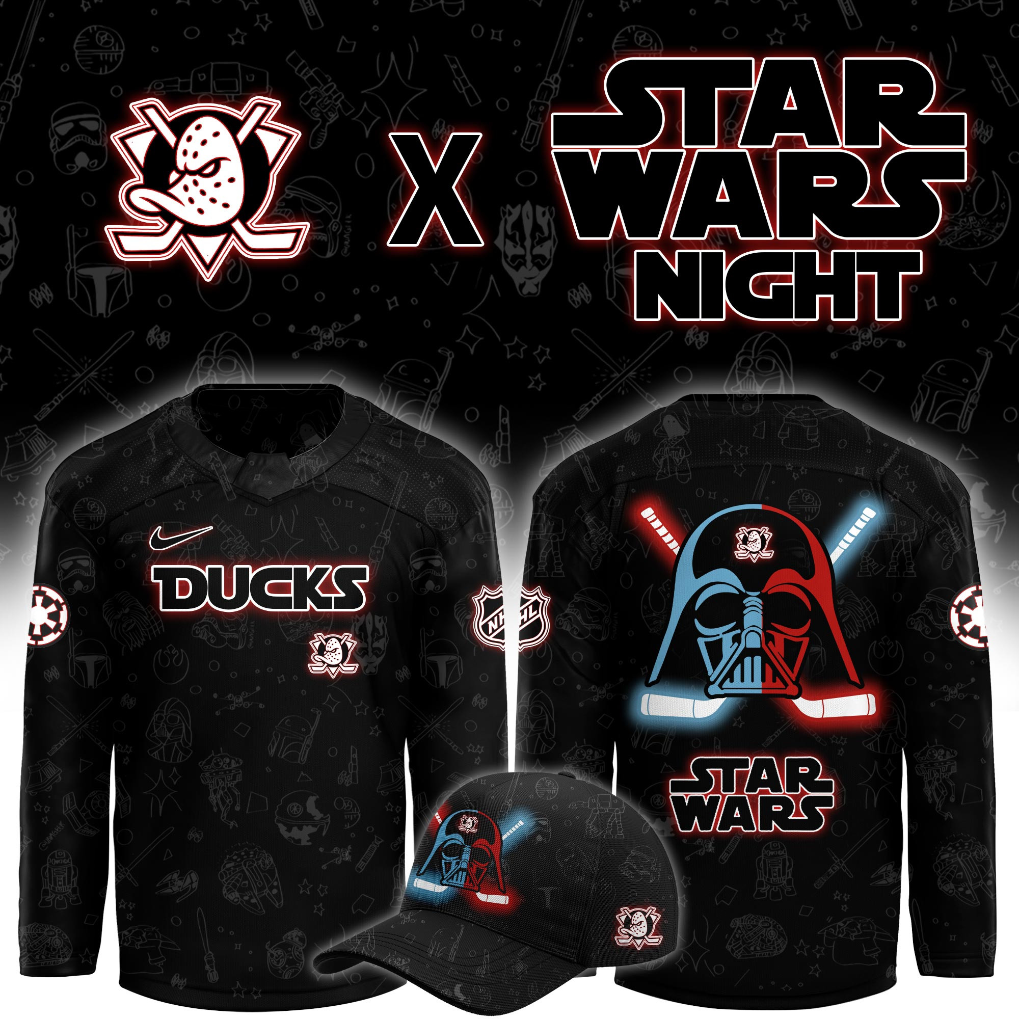 Anaheim Ducks x Star Wars Limited Hockey Jersey PBUIRL2