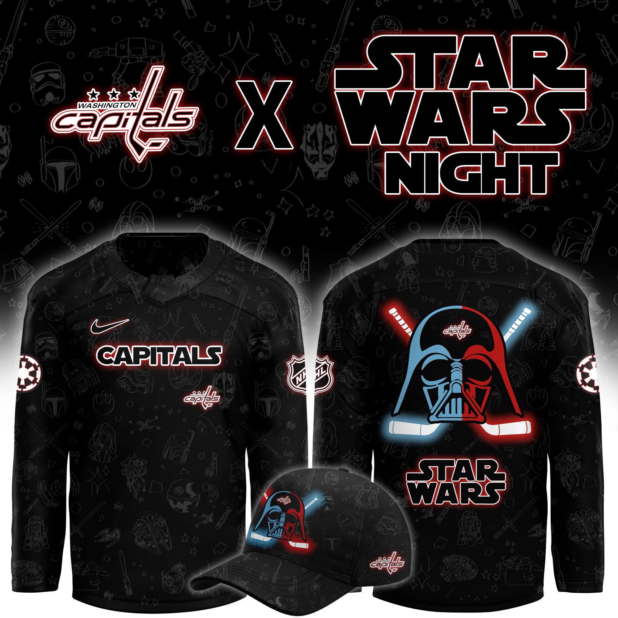 Washington Capitals x Star Wars Limited Hockey Jersey PBJRIUB