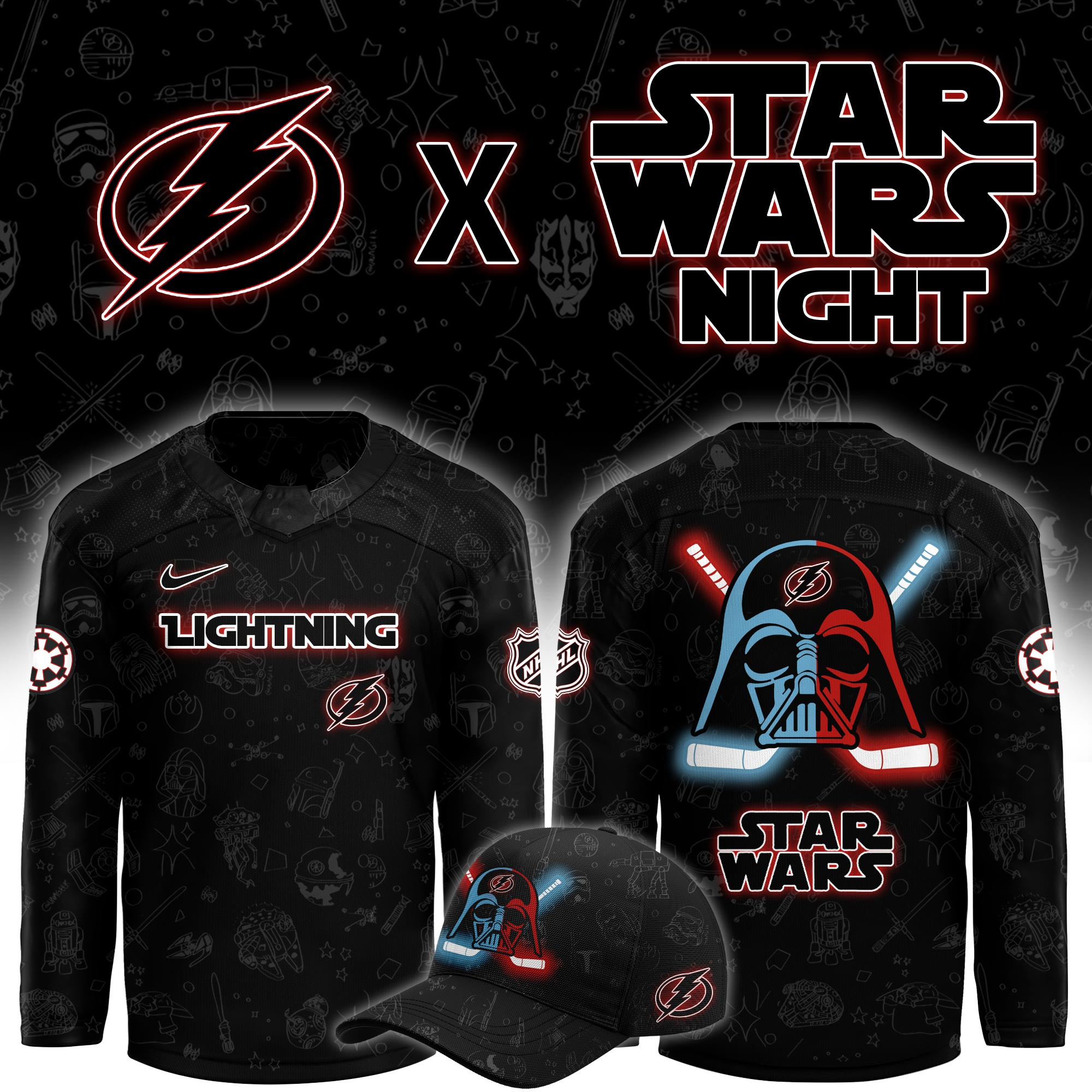 Philadelphia Flyers Tampa Bay Lightning x Star Wars Limited Hockey Jersey PB7X9XO