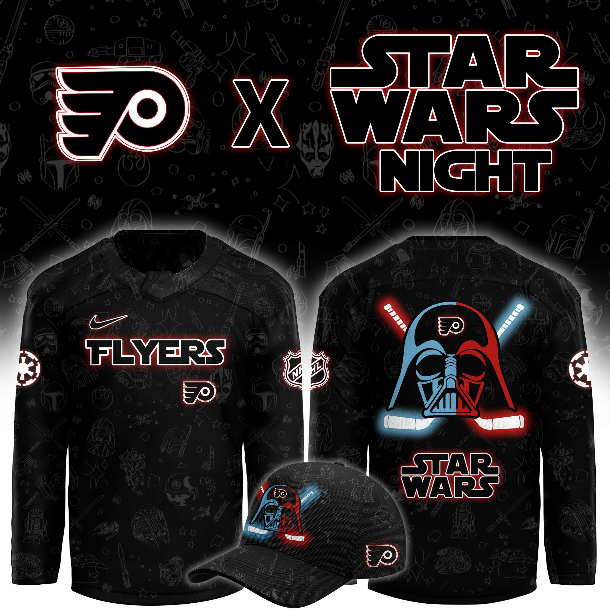 Philadelphia Flyers x Star Wars Limited Hockey Jersey PBZEVKD