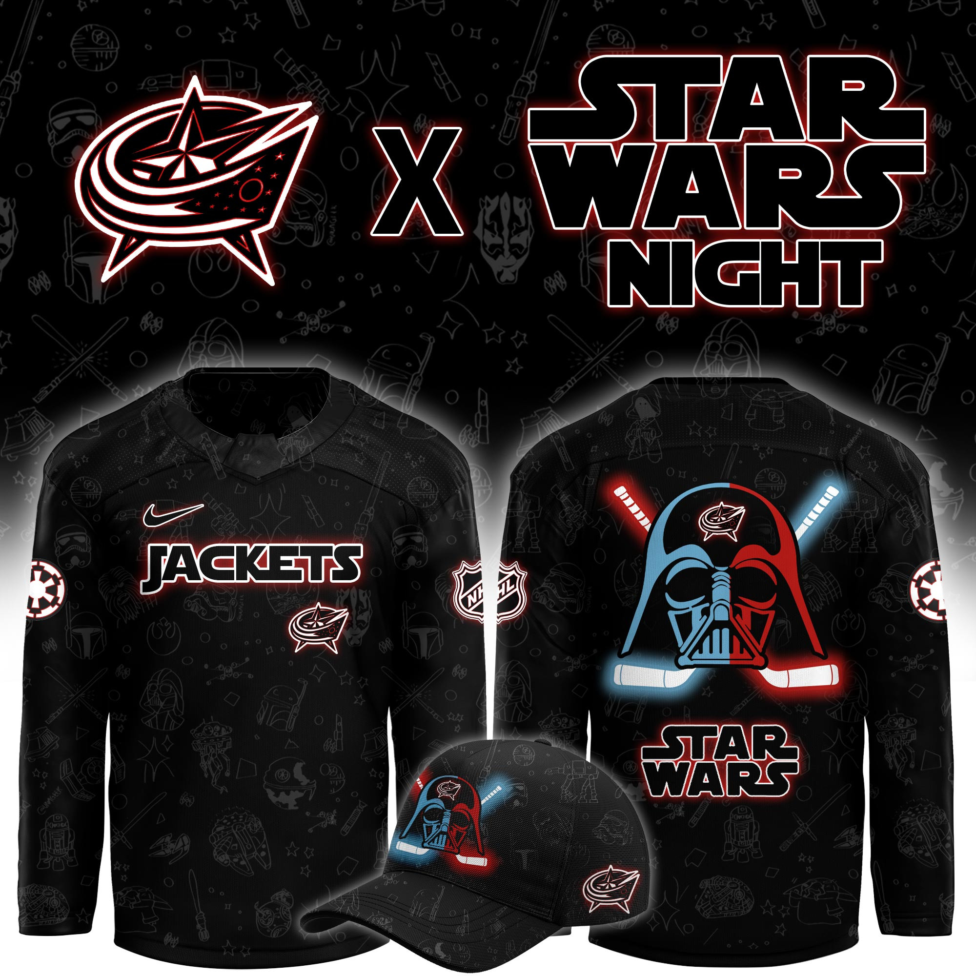 Columbus Blue Jackets x Star Wars Limited Hockey Jersey PBPUPU3