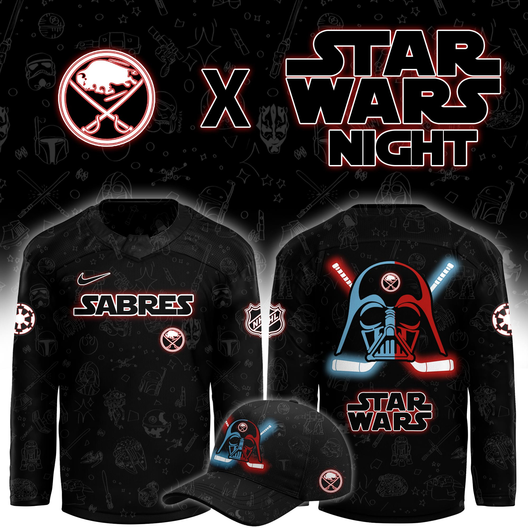 Buffalo Sabres x Star Wars Limited Hockey Jersey PB8US65