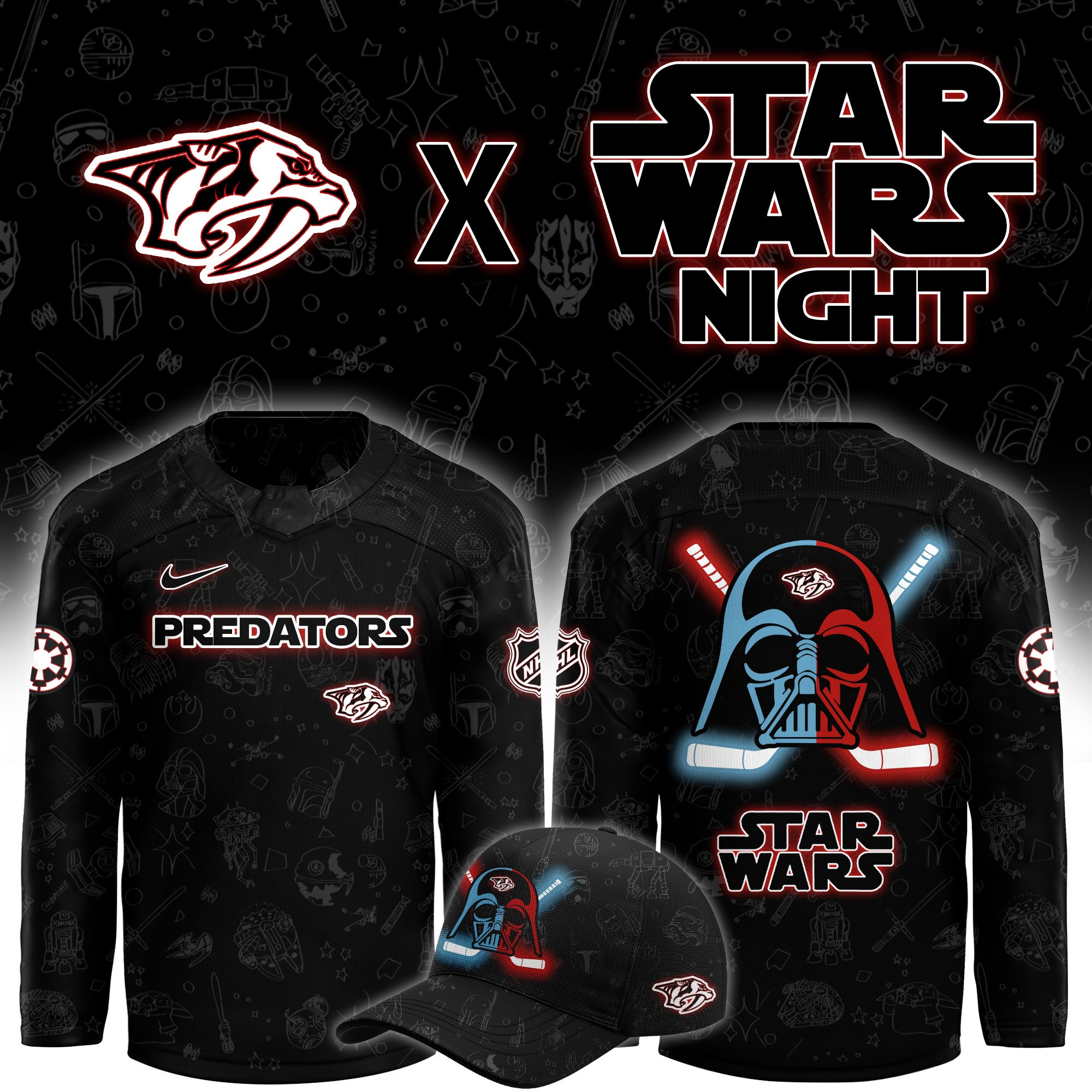 Nashville Predators x Star Wars Limited Hockey Jersey PB9NRYM