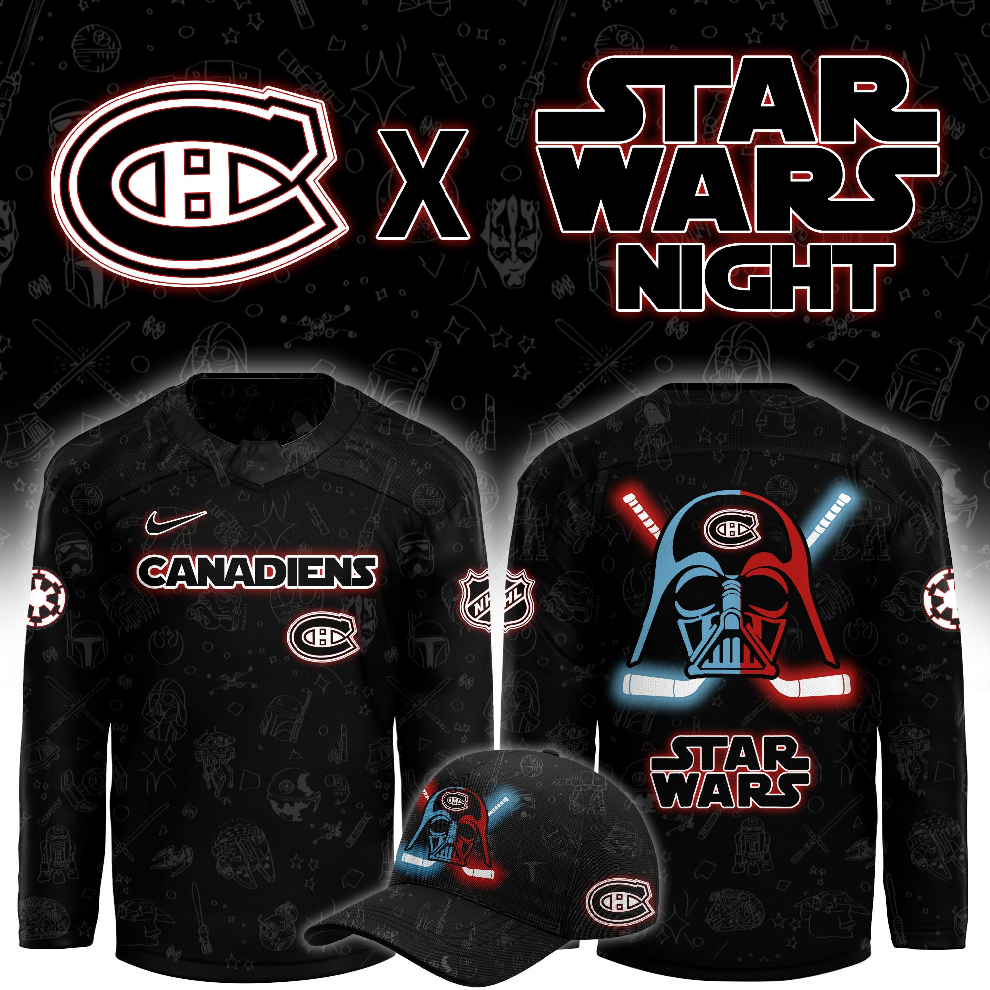 Montreal Canadiens x Star Wars Limited Hockey Jersey PBJ1JCK