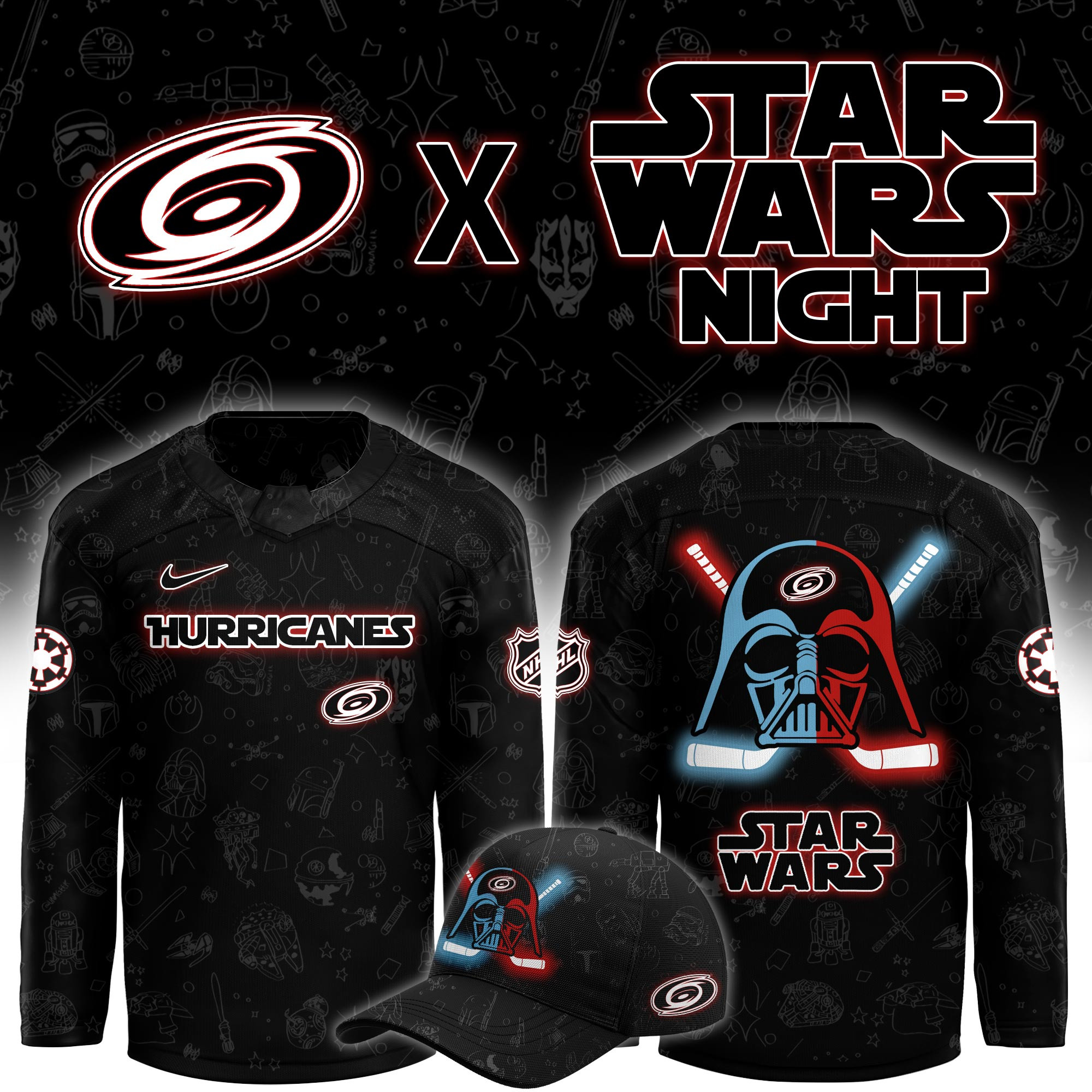 Carolina Hurricanes x Star Wars Limited Hockey Jersey PBAHKKS