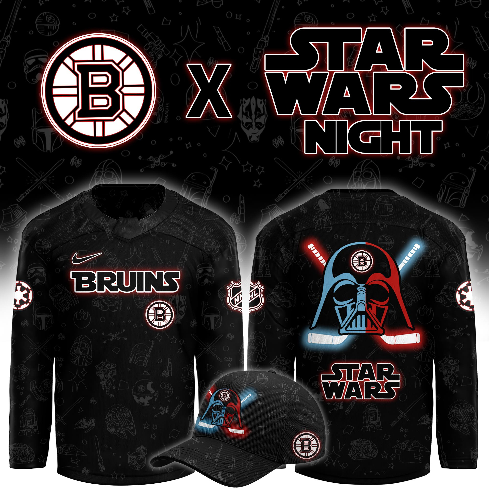 Boston Bruins x Star Wars Limited Hockey Jersey PB8EEF9