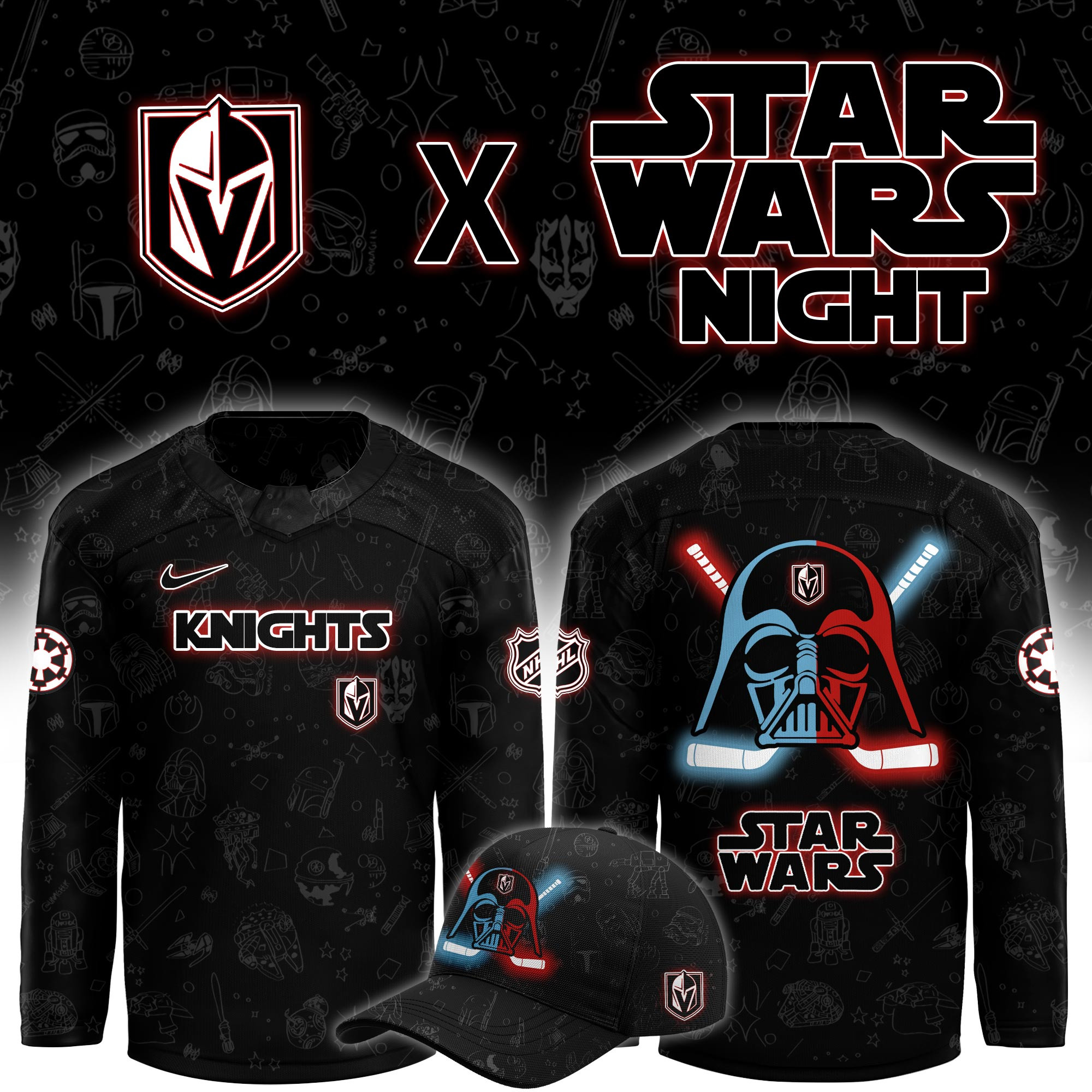 Vegas Golden Knights x Star Wars Limited Hockey Jersey PBDXO21