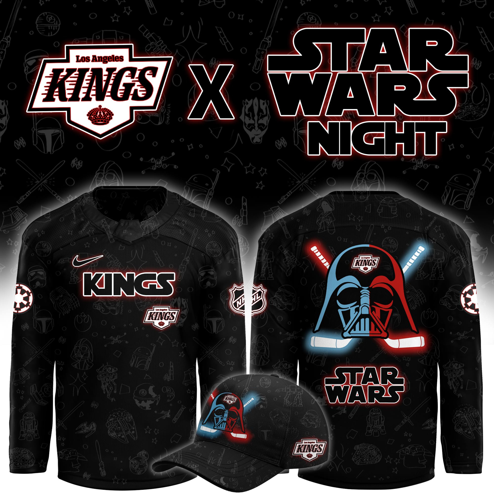 Los Angeles Kings x Star Wars Limited Hockey Jersey PBC4M0H
