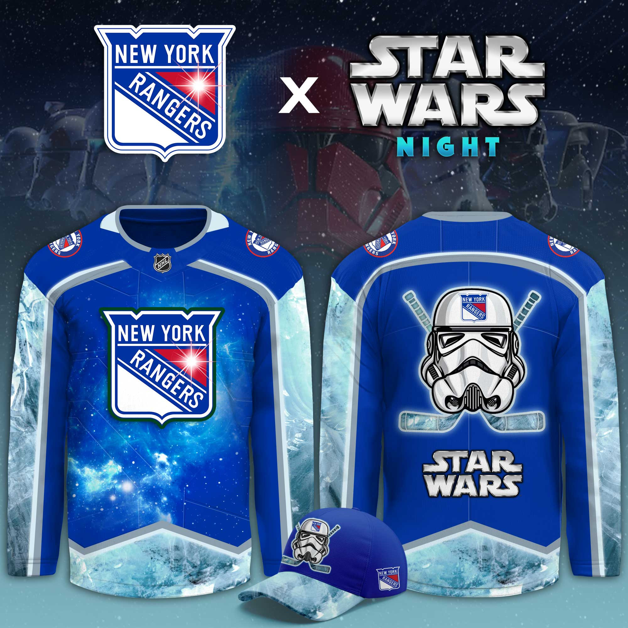 New York Rangers Star Wars Night Limited Hockey Jersey PBXIFDL