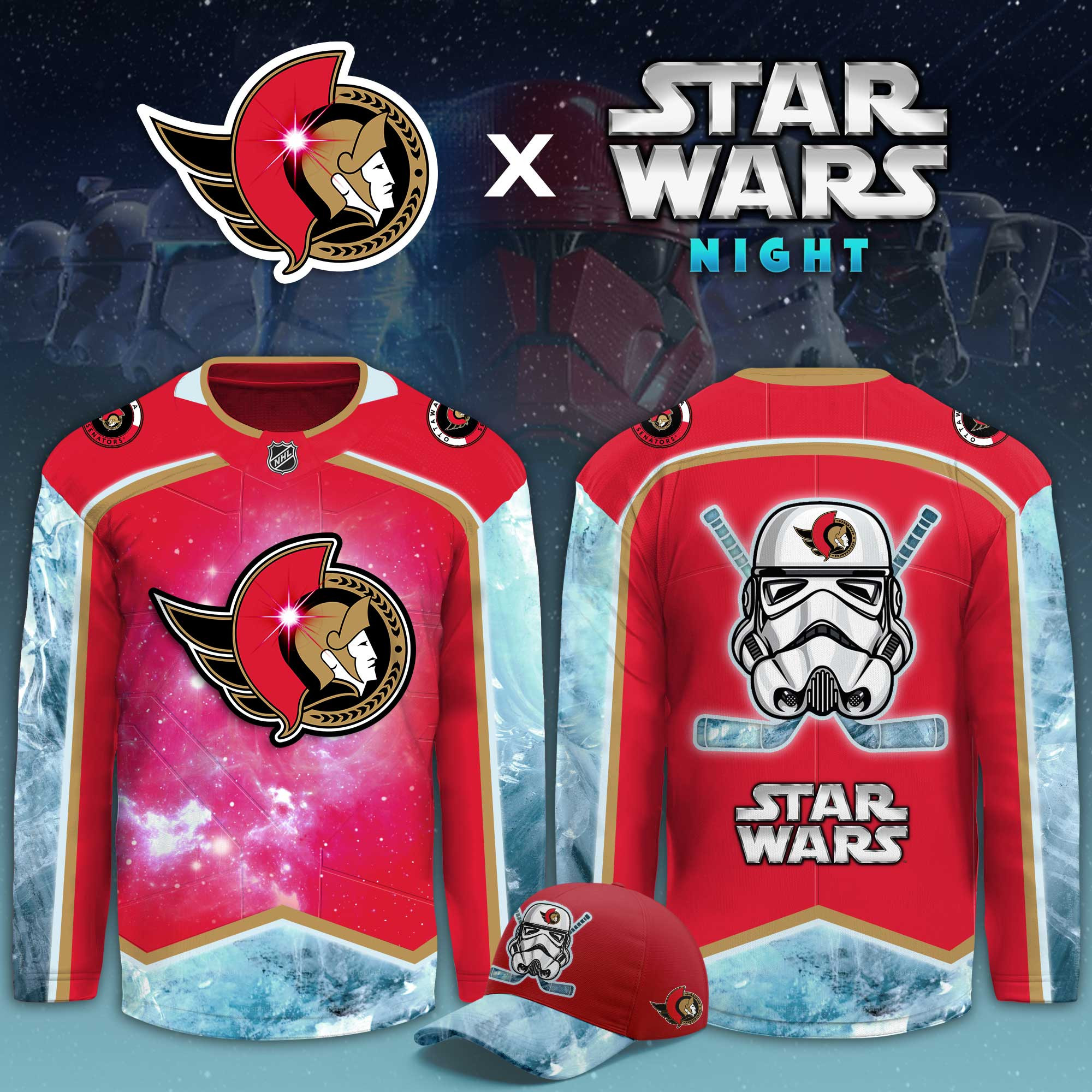 Ottawa Senators Star Wars Night Limited Hockey Jersey PBD77WG