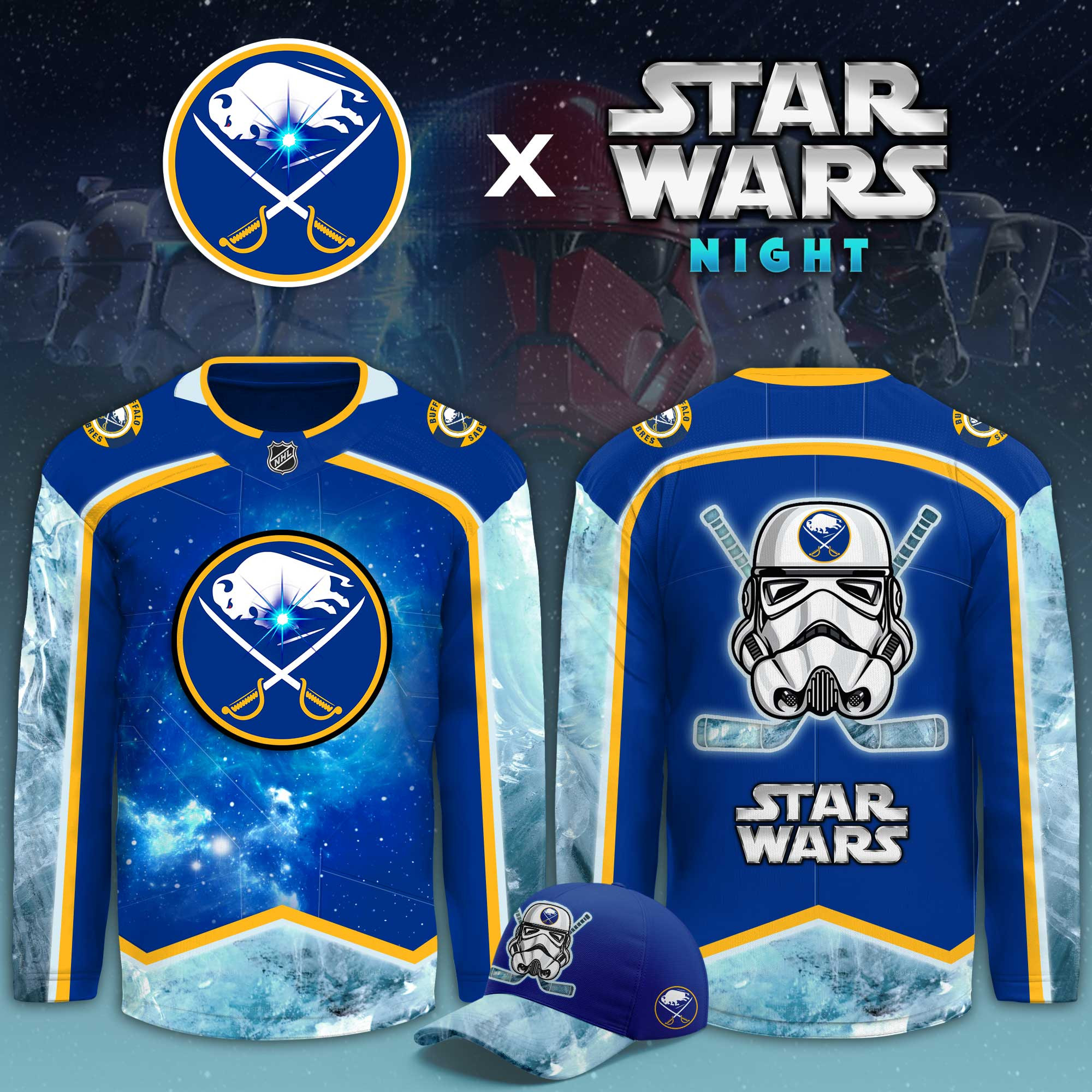 Buffalo Sabres Star Wars Night Limited Hockey Jersey PB4KGM2