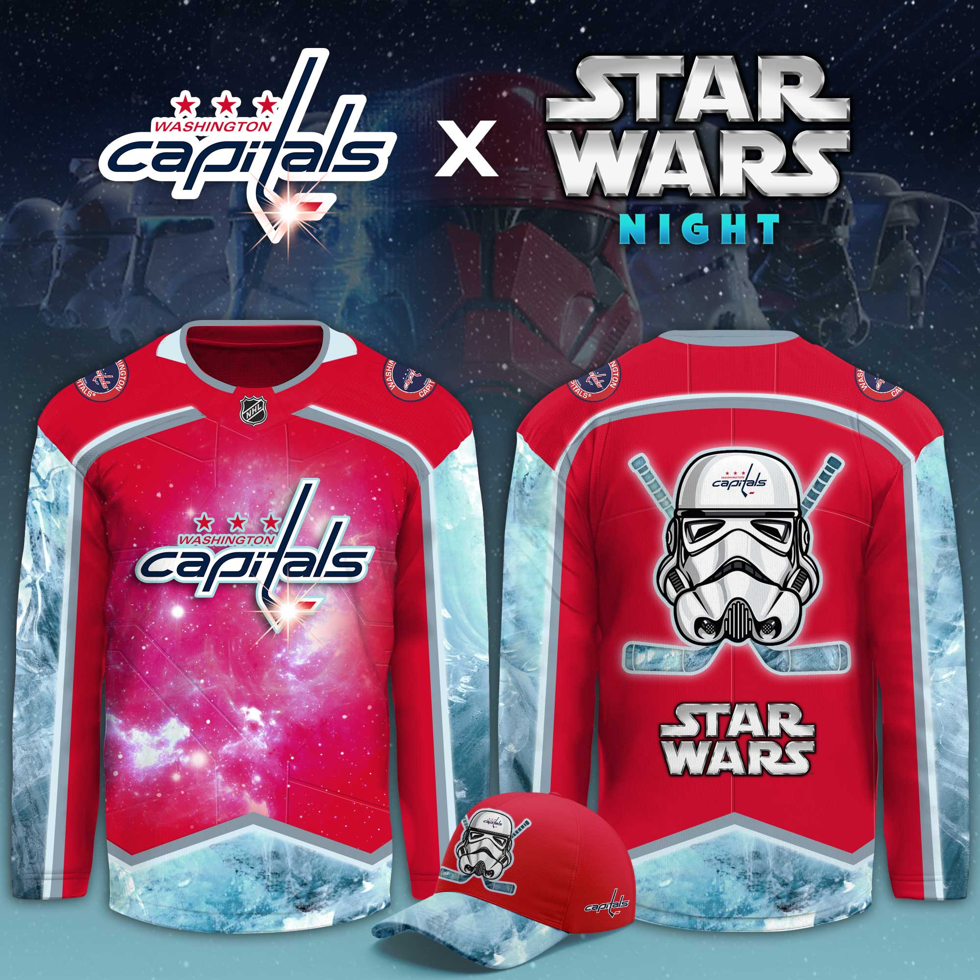 Washington Capitals Star Wars Night Limited Hockey Jersey PB0IIG8