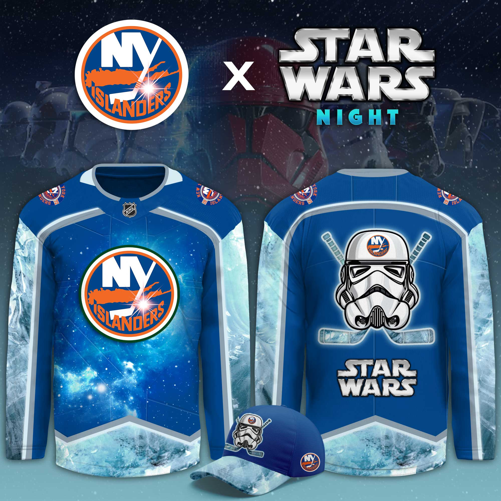 New York Islanders Star Wars Night Limited Hockey Jersey PBFIXI0