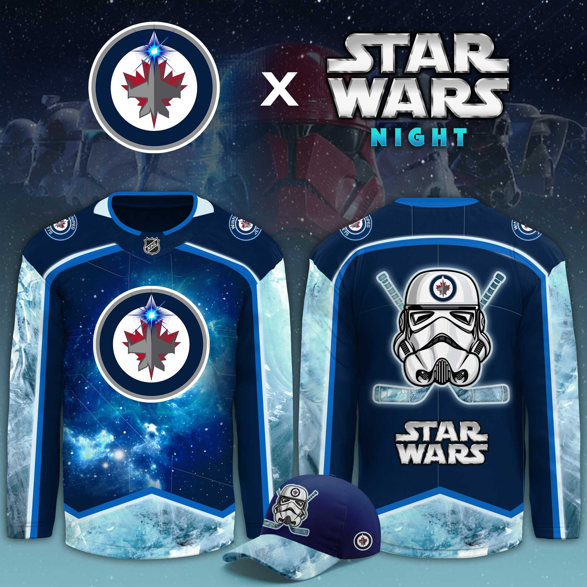 Winnipeg Jets Star Wars Night Limited Hockey Jersey PB9JFSD