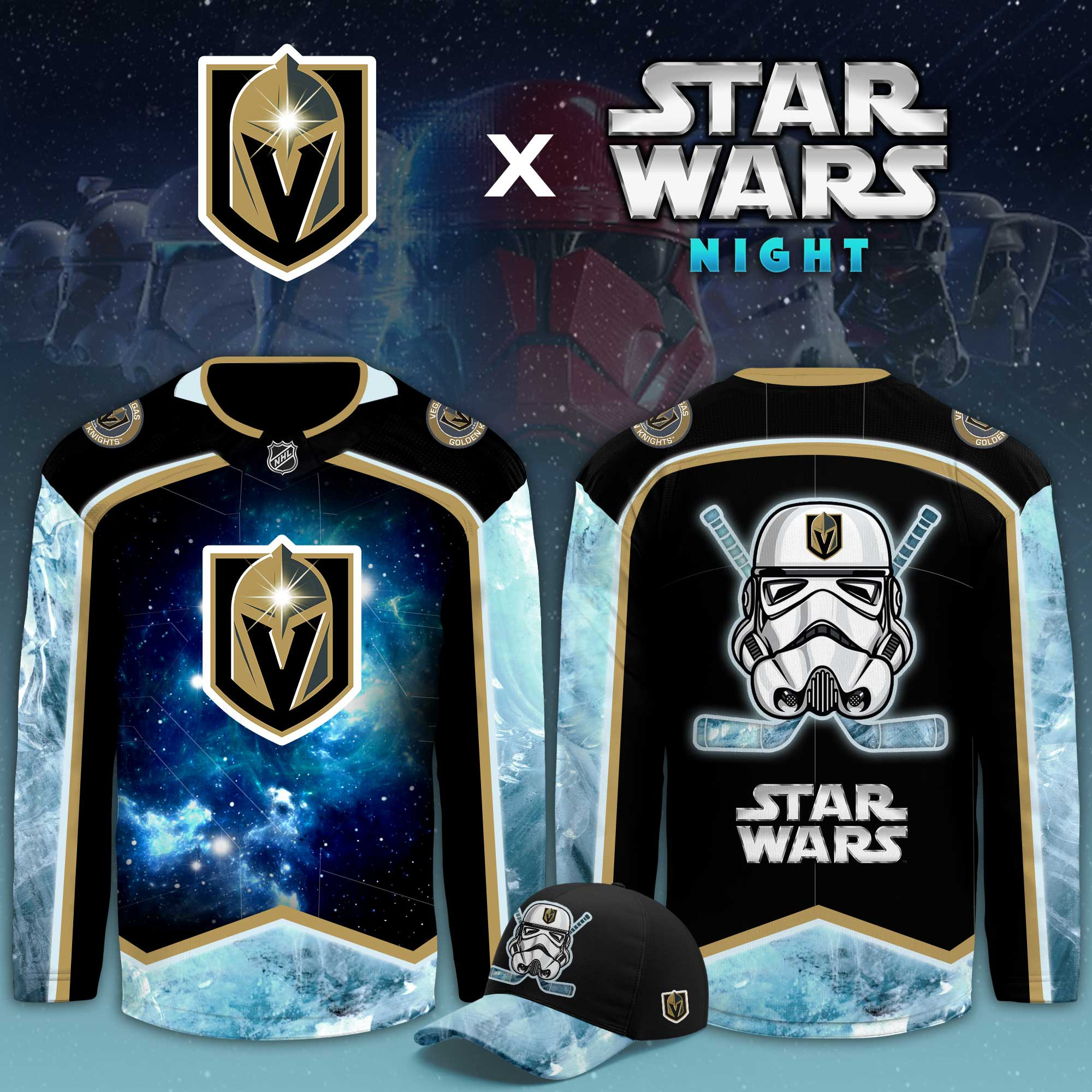 Vegas Golden Knights Star Wars Night Limited Hockey Jersey PBLBSAW