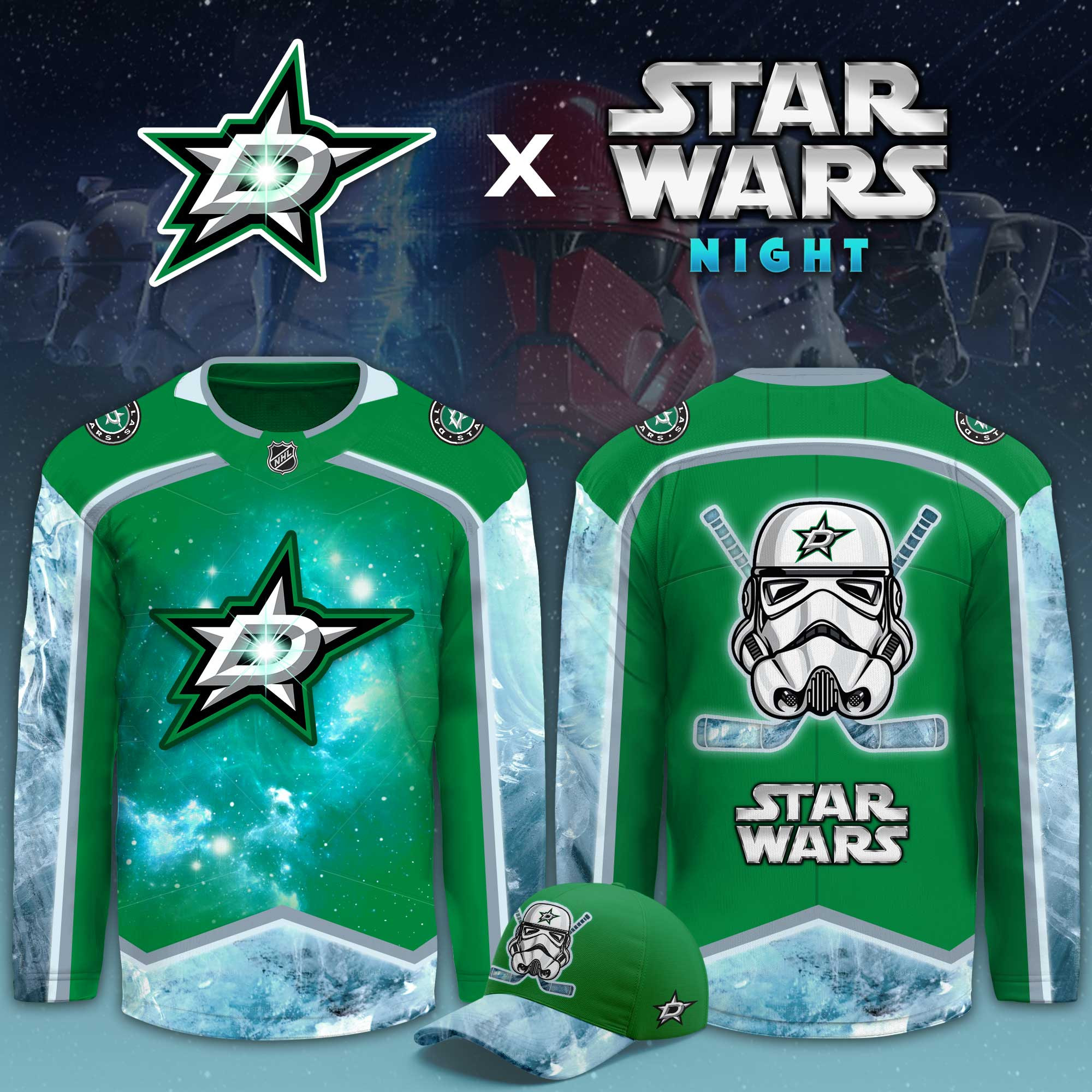Dallas Stars Star Wars Night Limited Hockey Jersey PB6PGUT