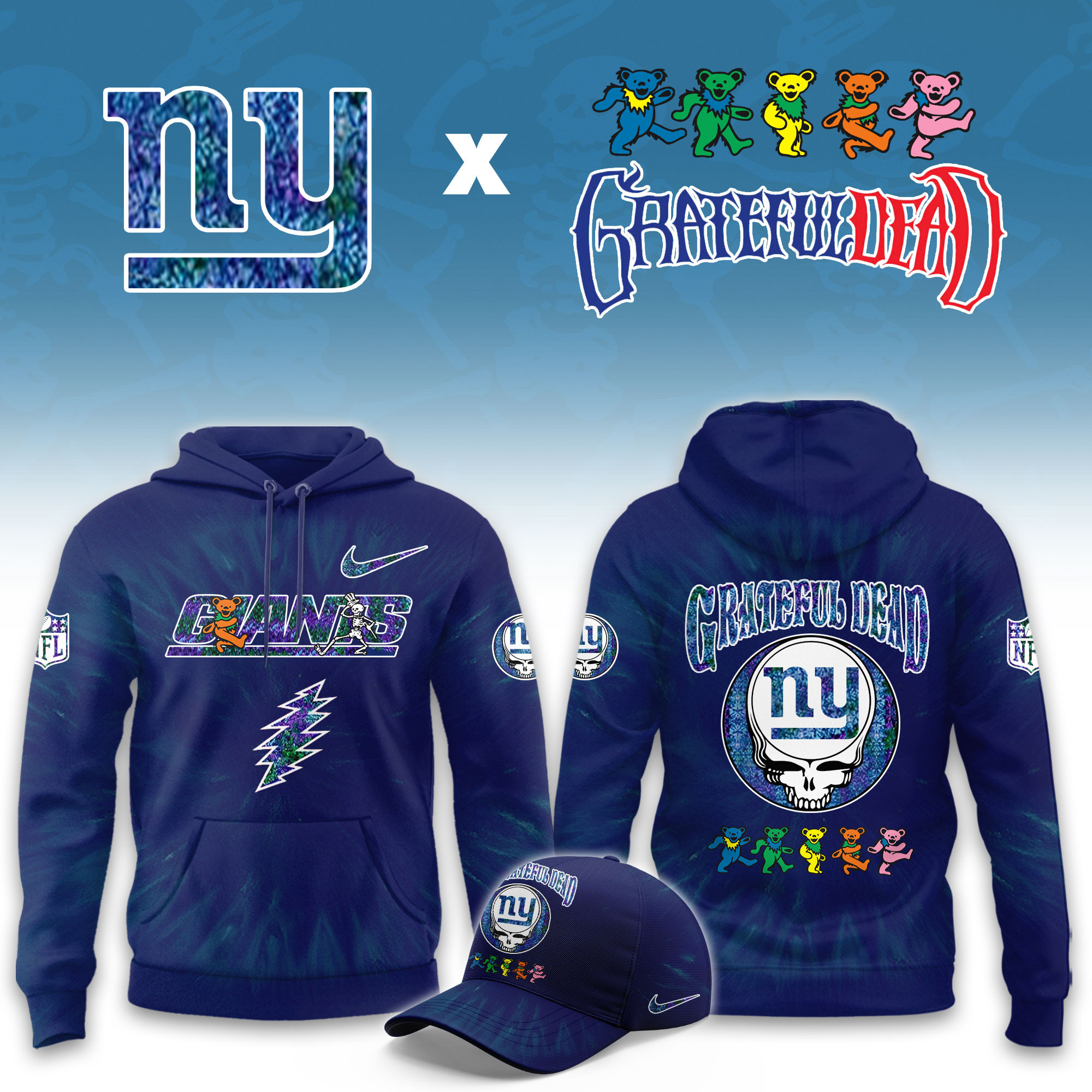 New York Giants Grateful Dead Limited Hoodie PBNAROJ