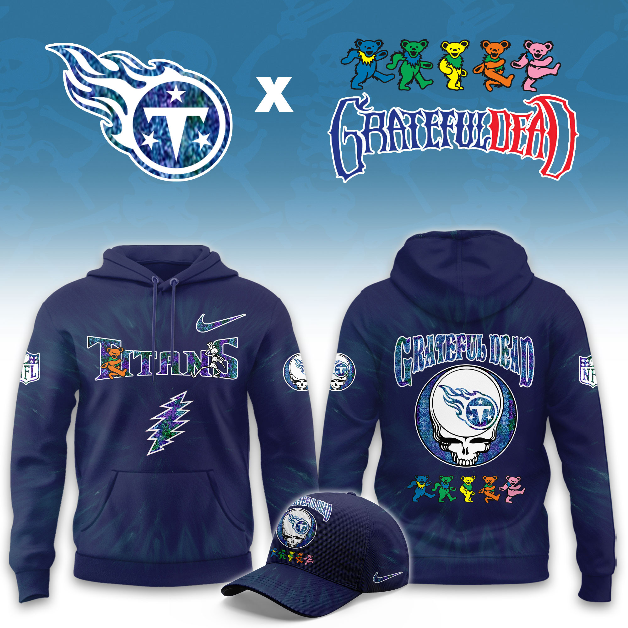 Tennessee Titans Grateful Dead Limited Hoodie PBKL216