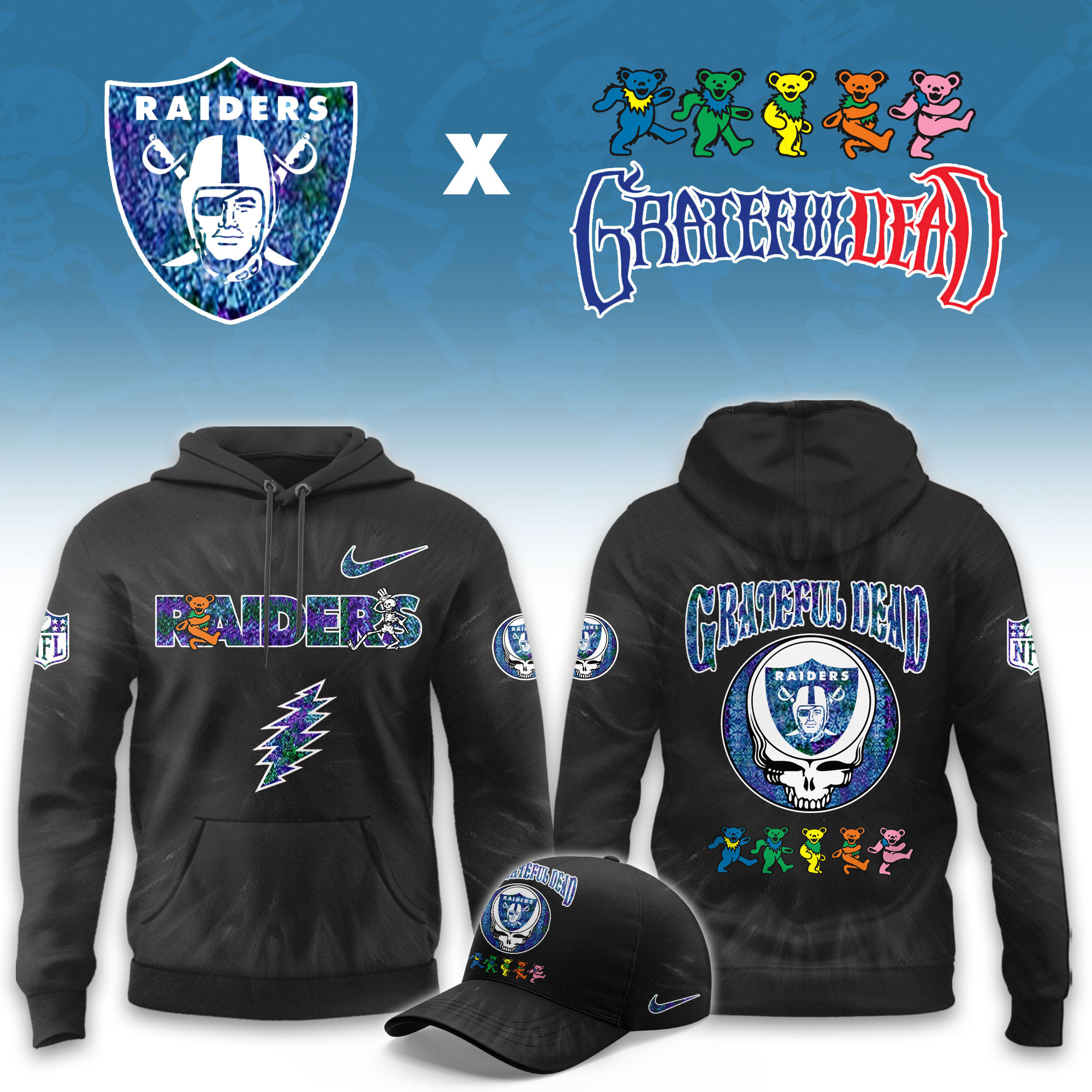 Las Vegas Raiders Grateful Dead Limited Hoodie PB3TGHM