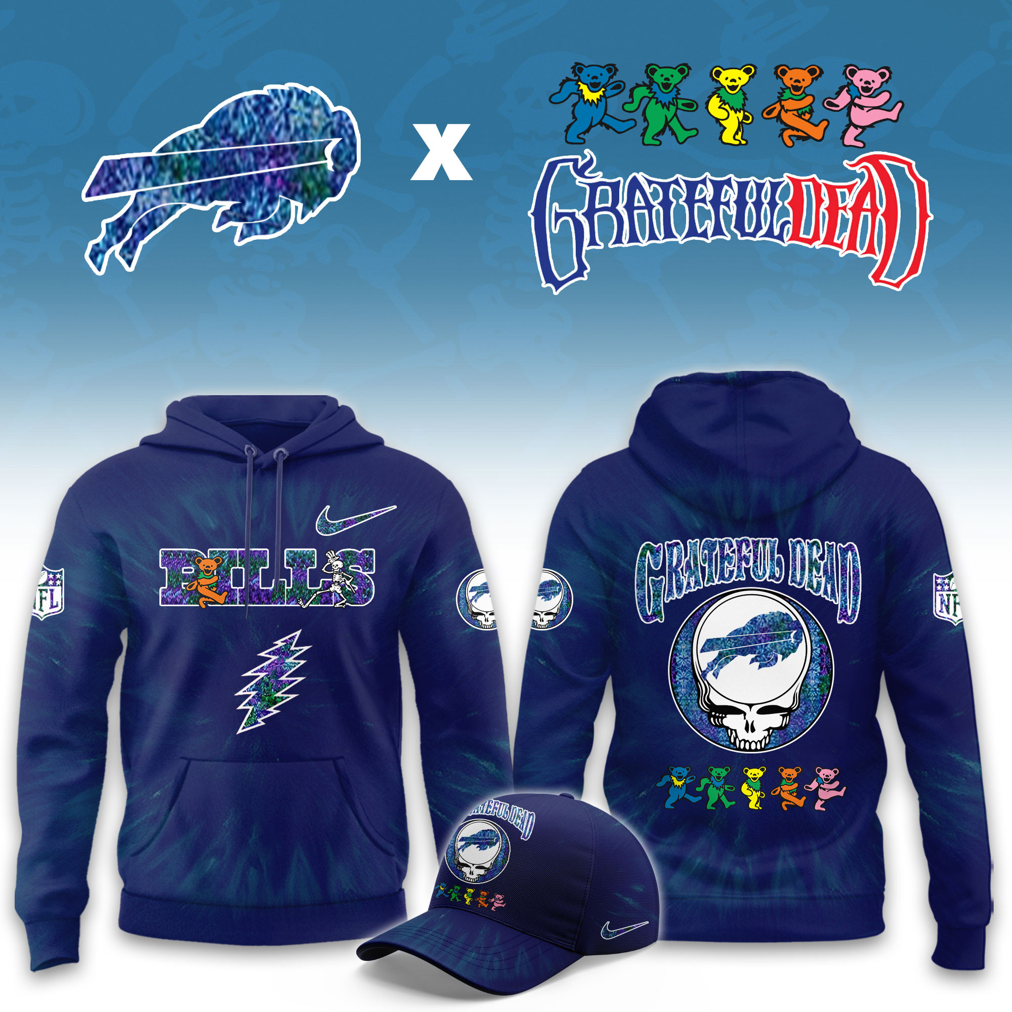 Buffalo Bills Grateful Dead Limited Hoodie PBZ8GGJ