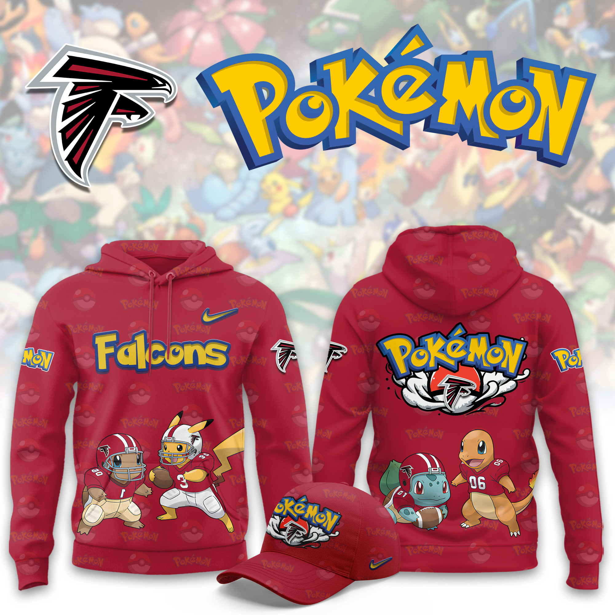 Atlanta Falcons Pokemon Limited Hoodie PBB04MU
