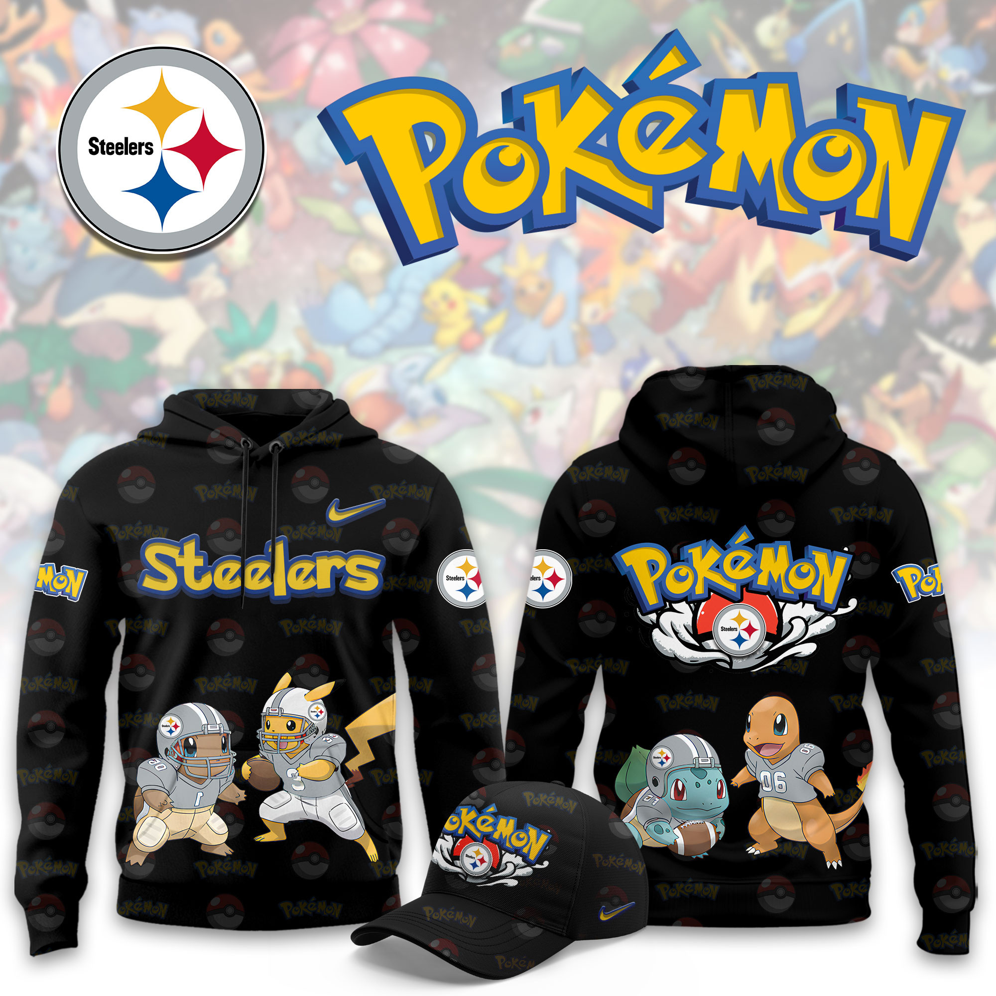 Pittsburgh Steelers Pokemon Limited Hoodie PBPHS42