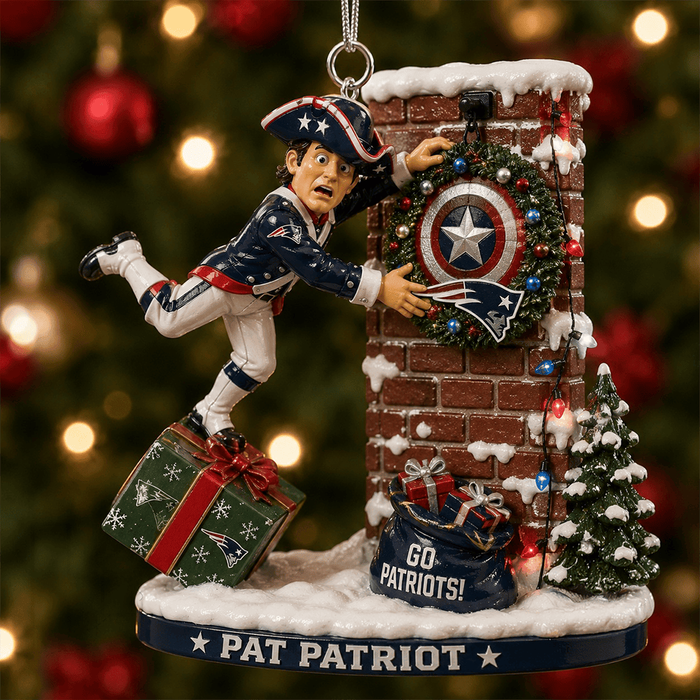 New England Patriots Pat Christmas Ornament PBCX8PE