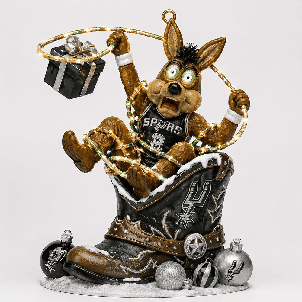 San Antonio Spurs The Coyote Lasso Tangle Christmas Ornament PBA6PE9