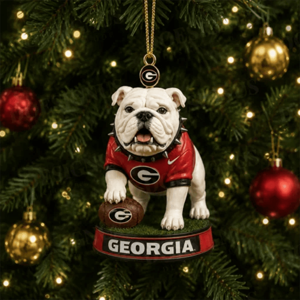 Georgia Bulldogs NCAA Hairy Dawg Christmas Ornament PB1K3EK