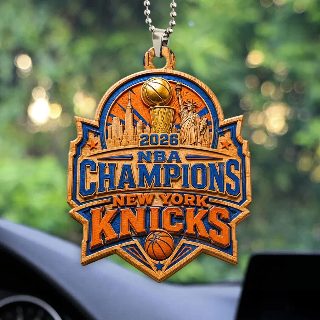New York Knicks 2026 Basketball Champions Car Ornament PBFQL8Y