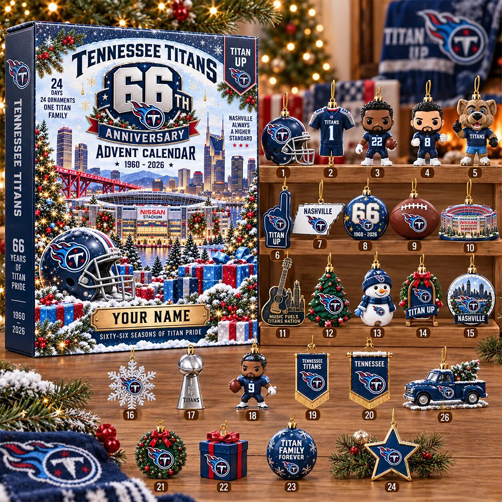 Tennessee Titans 66th Anniversary Christmas Advent Calendar PBTY47S