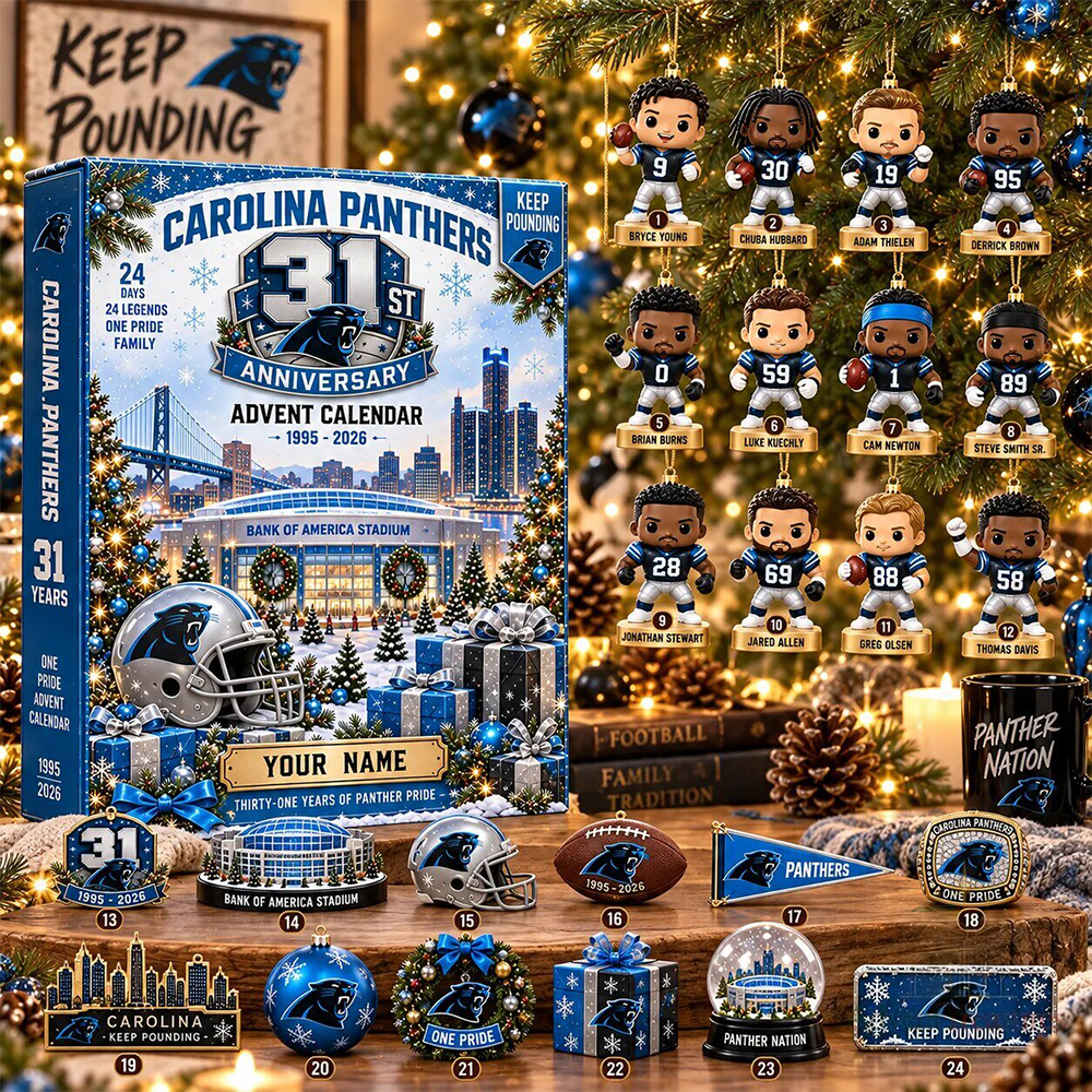 Carolina Panthers 31st Anniversary Christmas Advent Calendar PBSNDRB
