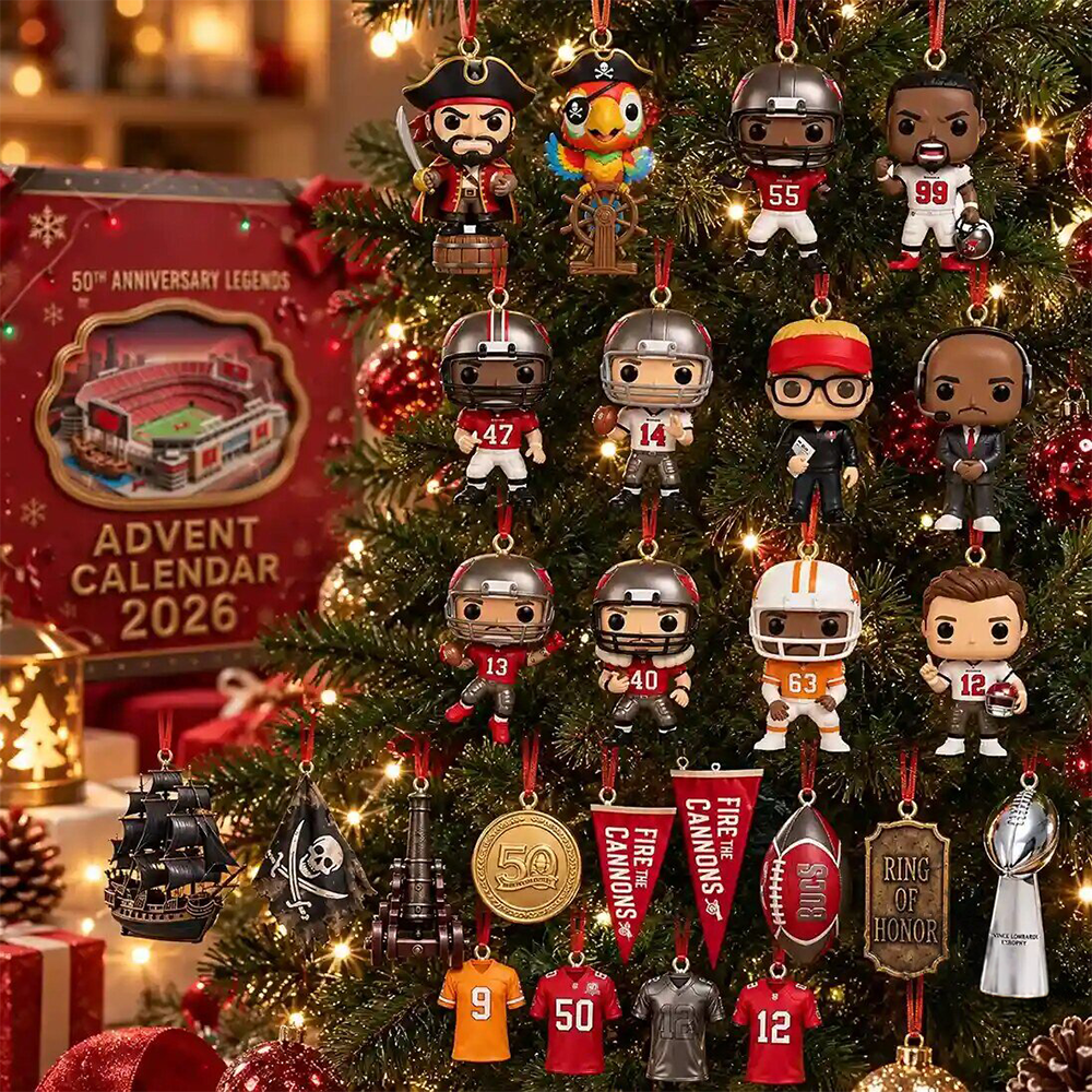 Tampa Bay Buccaneers 50th Anniversary Christmas Advent Calendar PBSUAHL