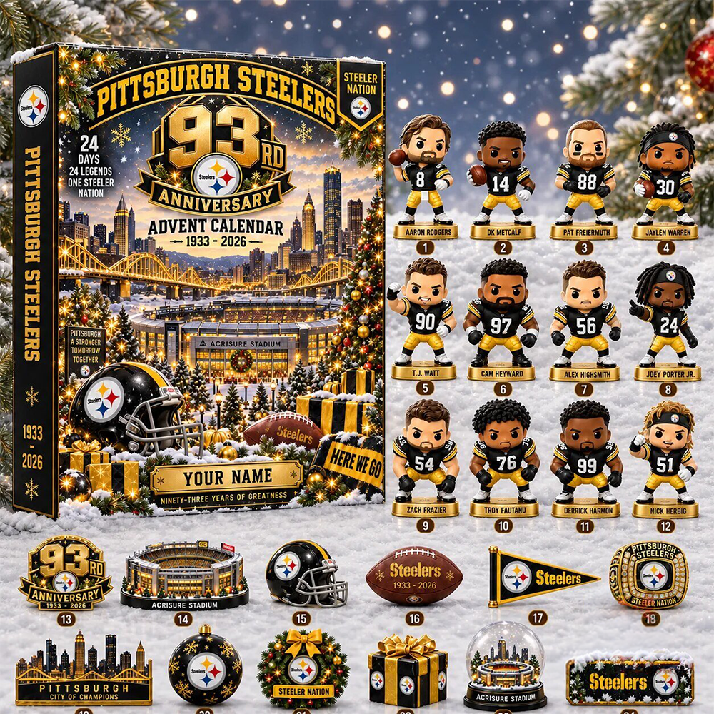 Pittsburgh Steelers 93rd Anniversary Christmas Advent Calendar PB2MFUU
