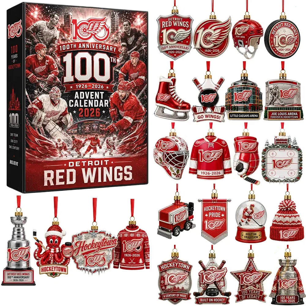 Detroit Red Wings 100th Anniversary 1926 2026 Christmas Advent Calendar PB7Y1SL