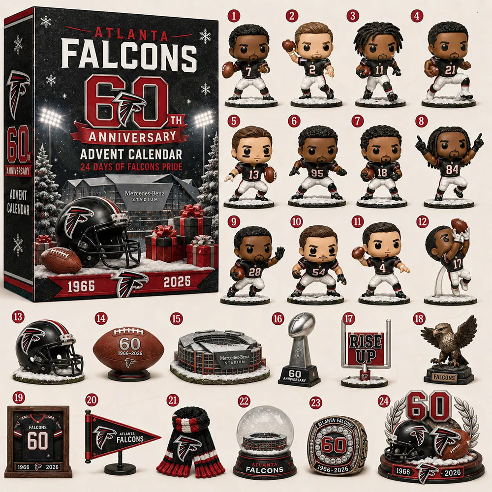 Atlanta Falcons 60th Anniversary 1966 2026 Advent Calendar PBWAQR2
