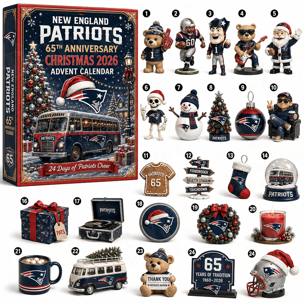 New England Patriots 65th Anniversary Christmas Advent Calendar PB81YED