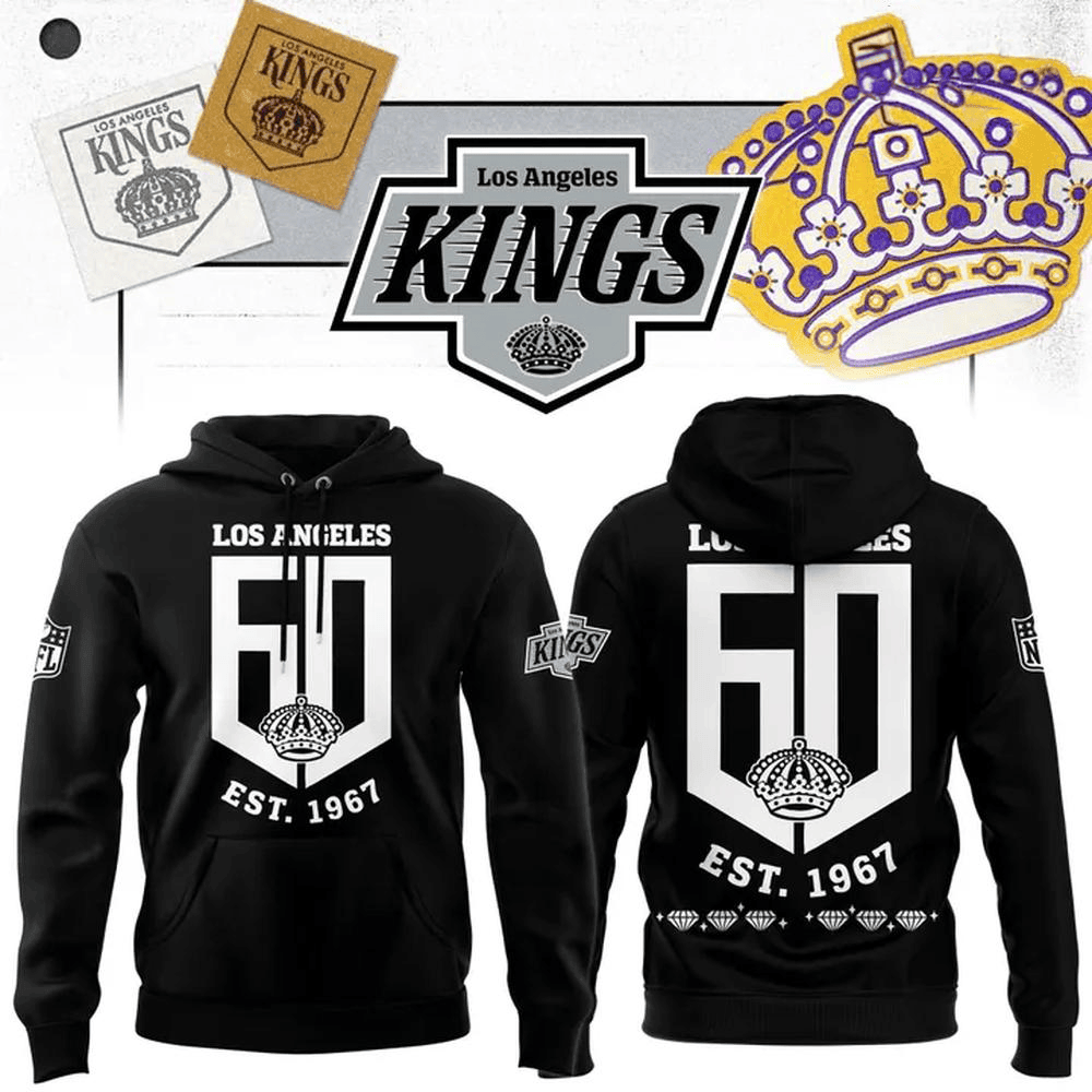 Los Angeles Kings 60th Anniversary Logo Hoodie PBSR6SH