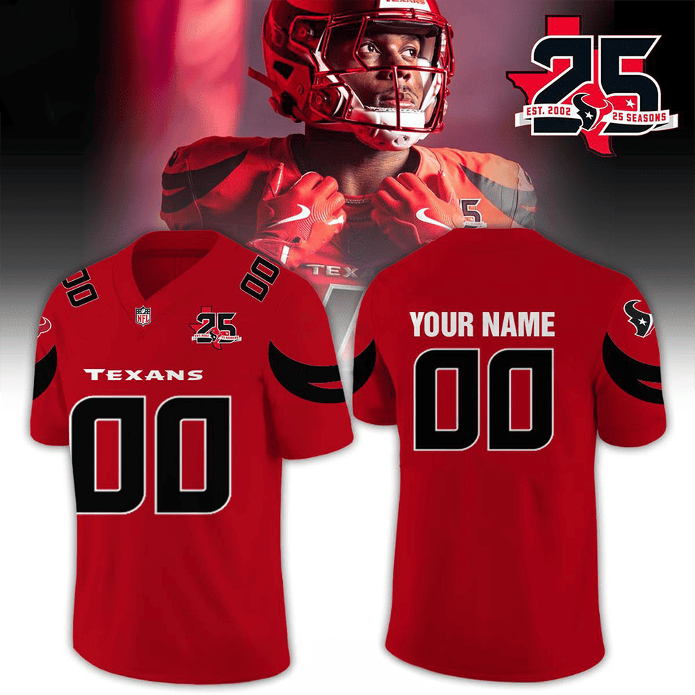 Personalized Houston Texans 25th Anniversary Night Football Jersey PBNGRCZ