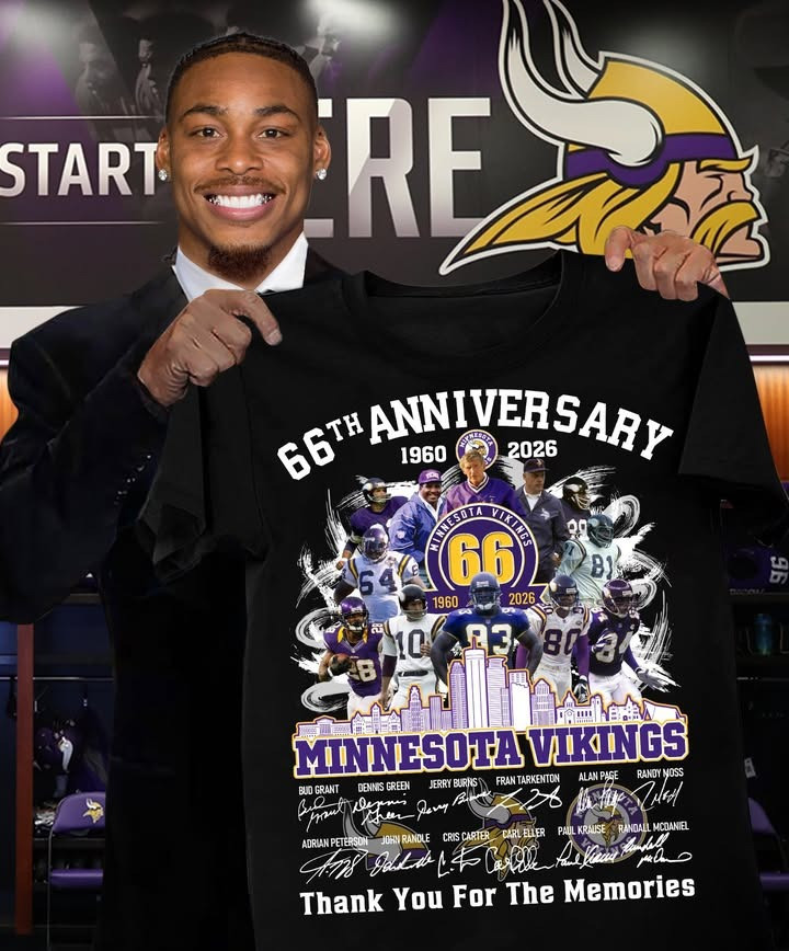 Minnesota Vikings 66th Anniversary T-Shirt PBRJ72C
