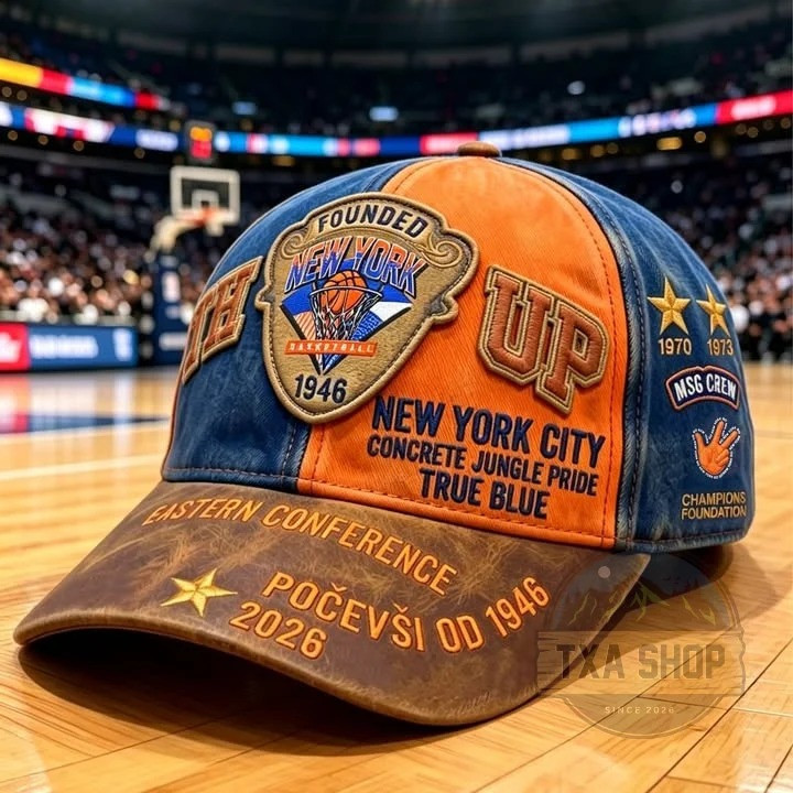 New York Knicks 80th Anniversary Championship Baseball Cap PB0EXPG