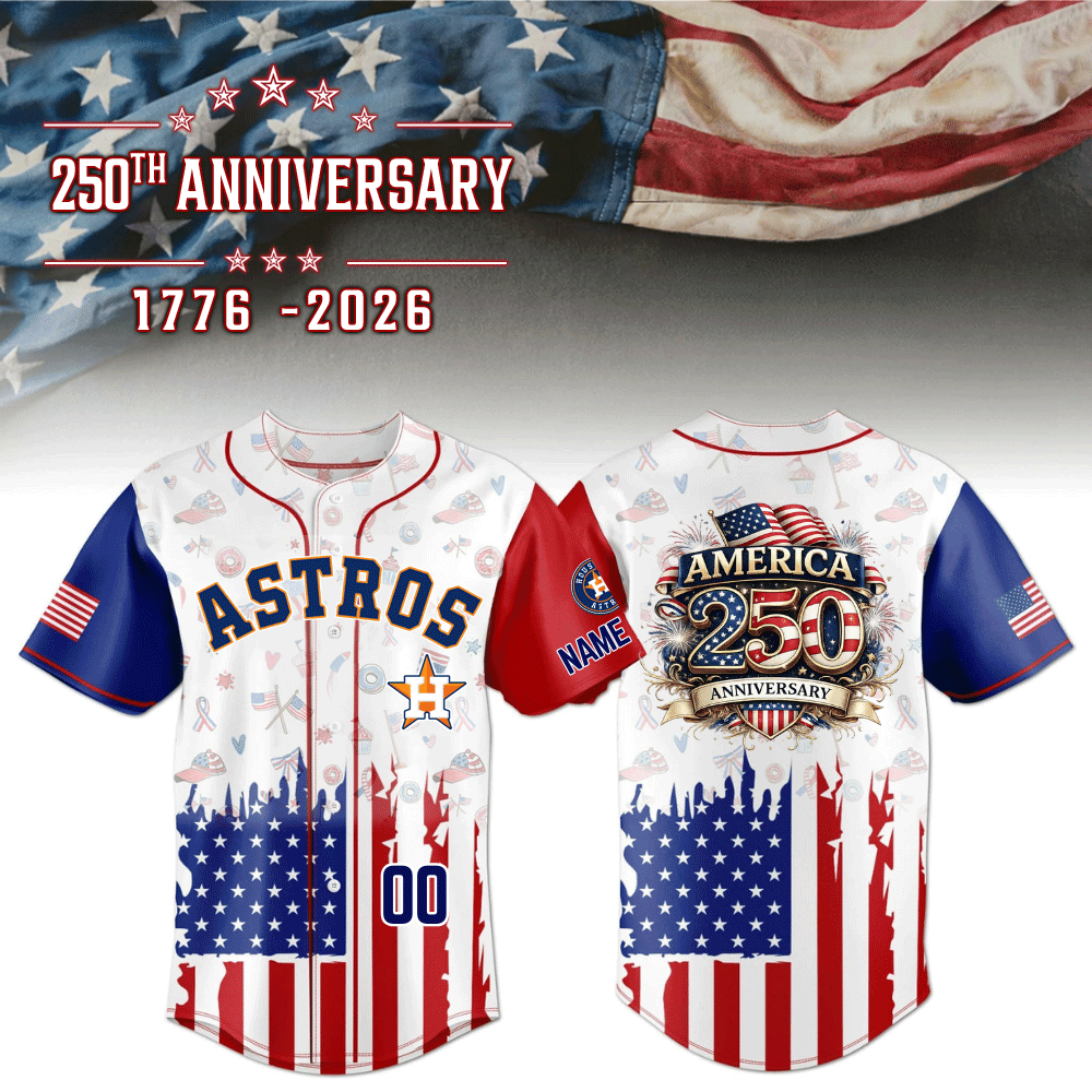 Personalized Houston Astros X USA 250th Anniversary Jersey PBPRS7P