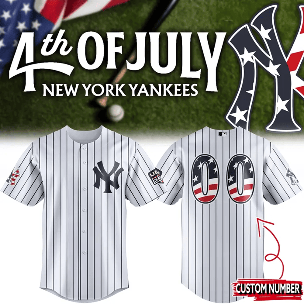 Personalized New York Yankees x USA 250 Fourth Of July Home Stadium Baseball Jersey PBCZI56