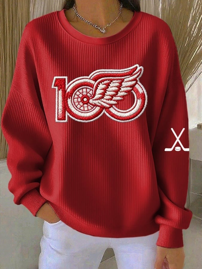 Detroit Red Wings 100th Anniversary Sweatshirt PBAAV6R